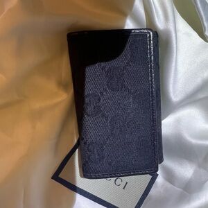 Gucci Black Monogram Key Holder